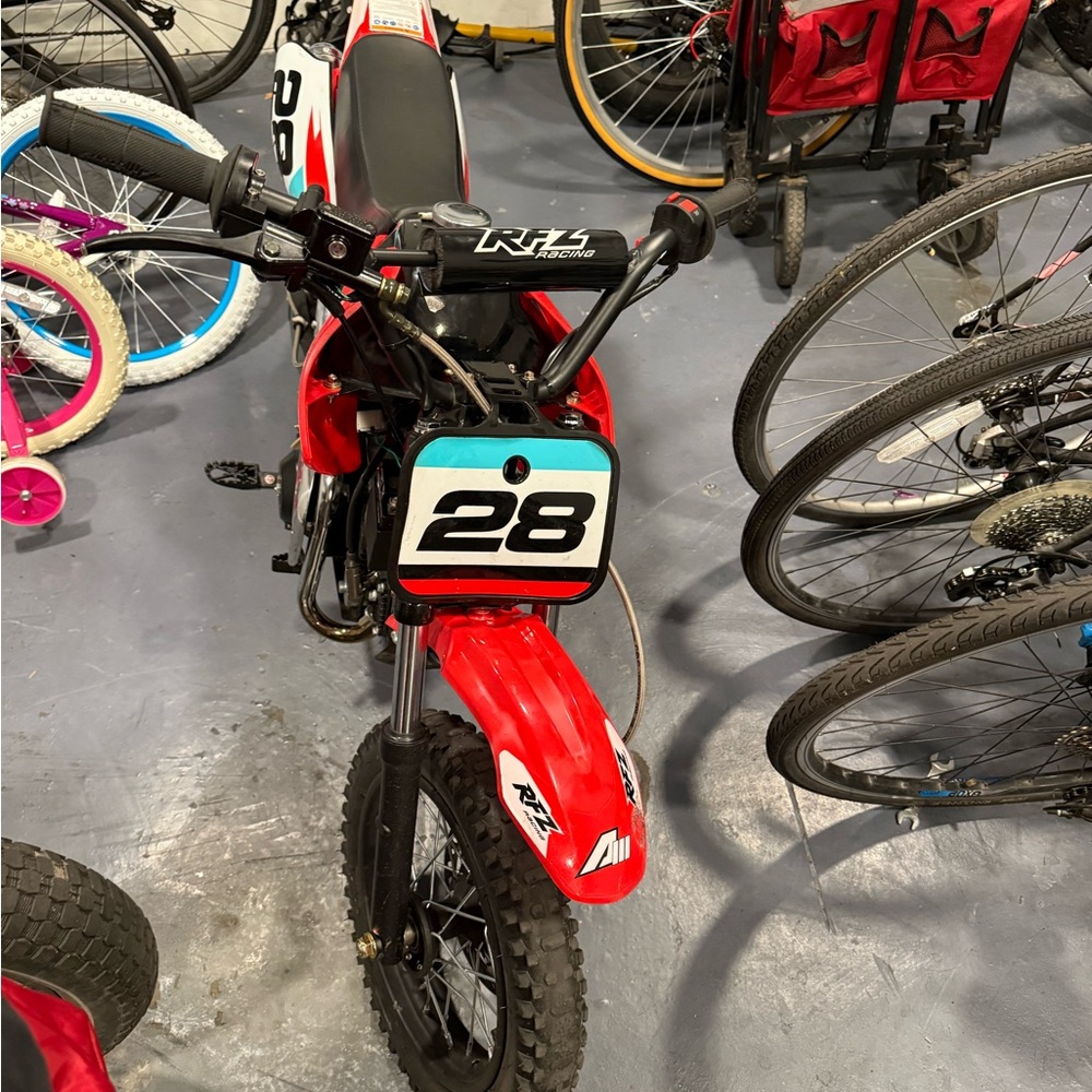 Kids' Red Ride-On Motorcycle